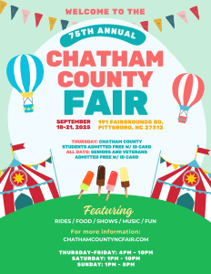 2025 Chatham County NC Fair Flyer